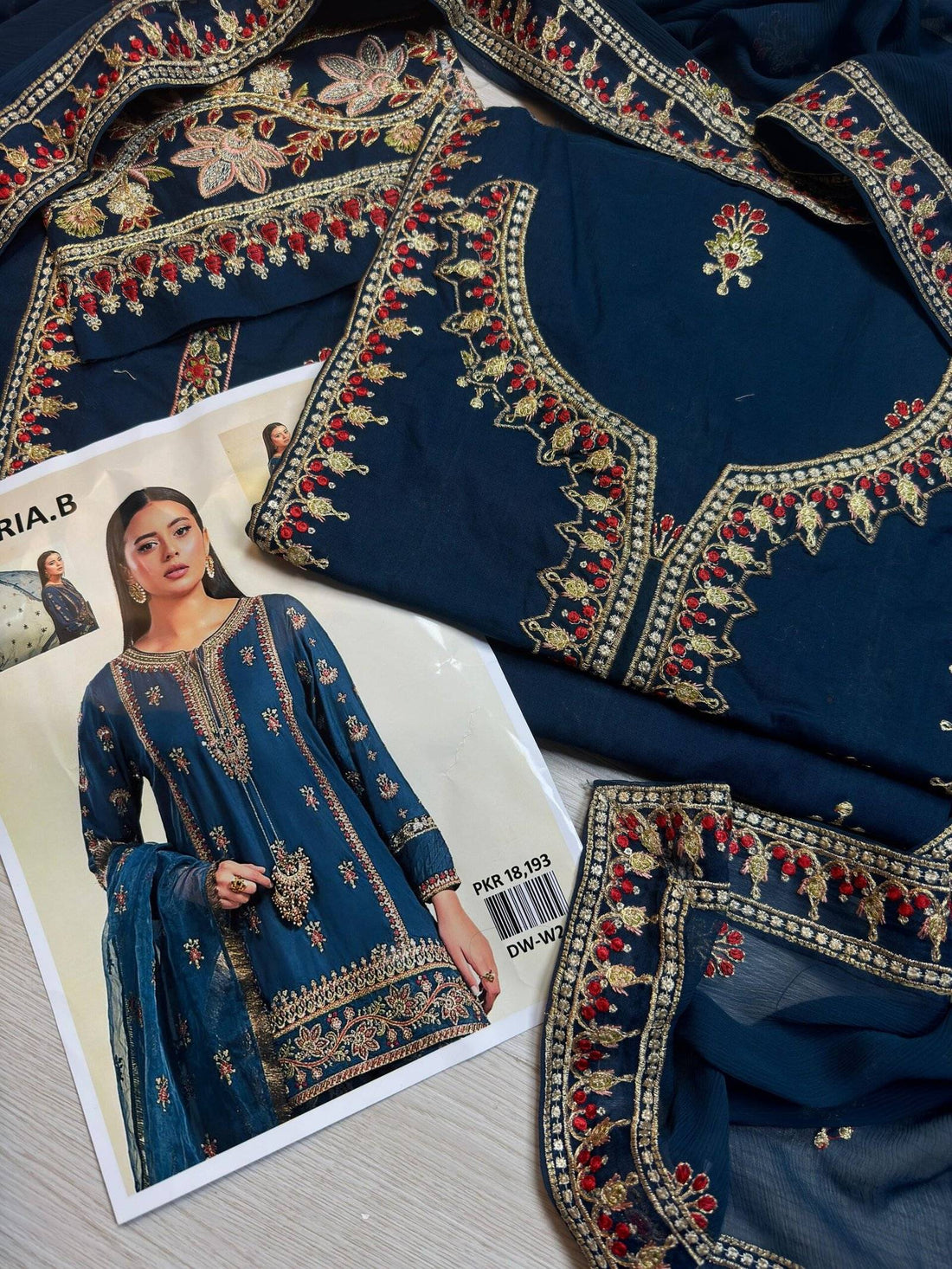 M.B (Dark blue) - LAWN 3 pc
