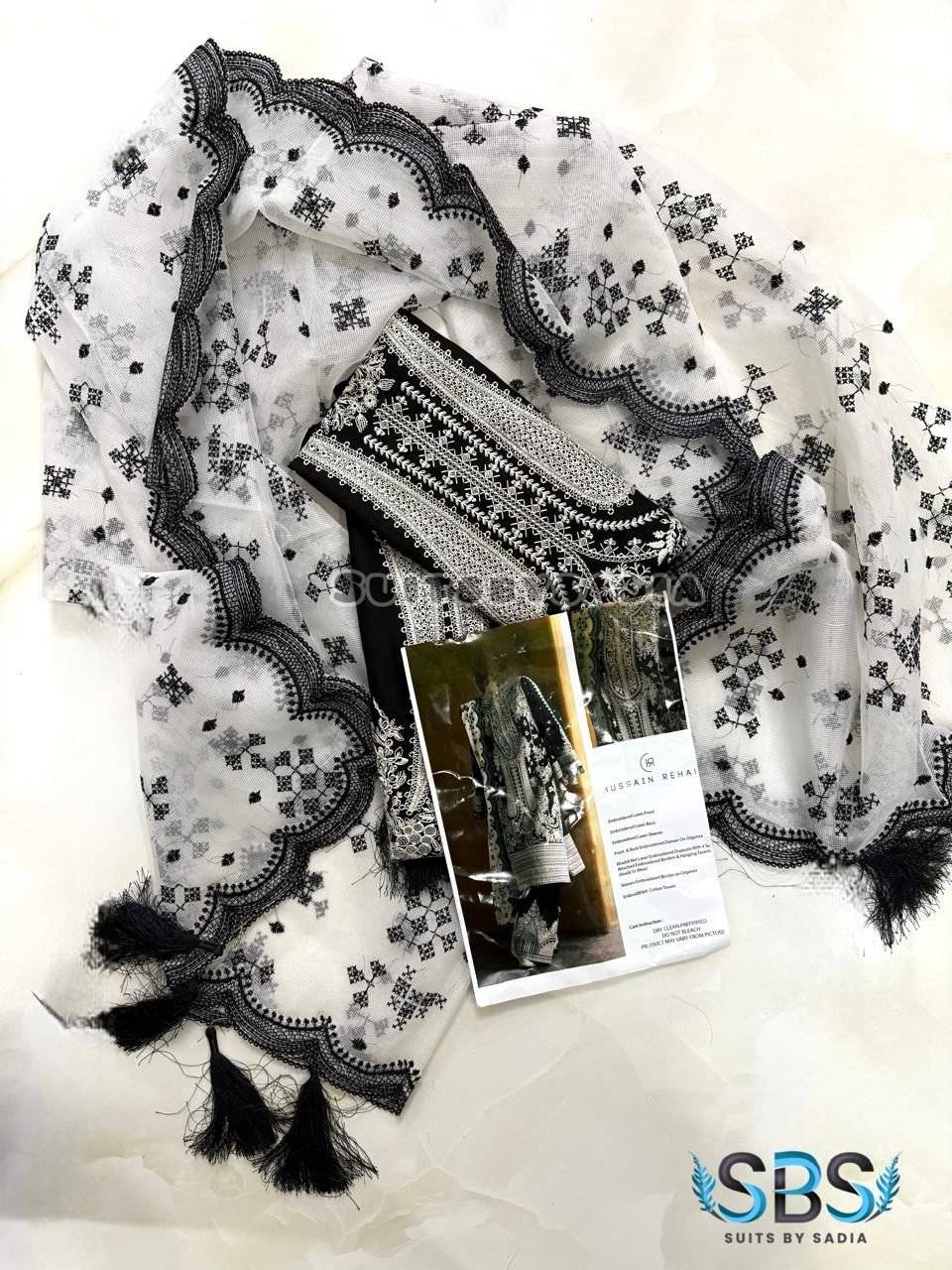 Hussain Rehar LAWN - Monochrome