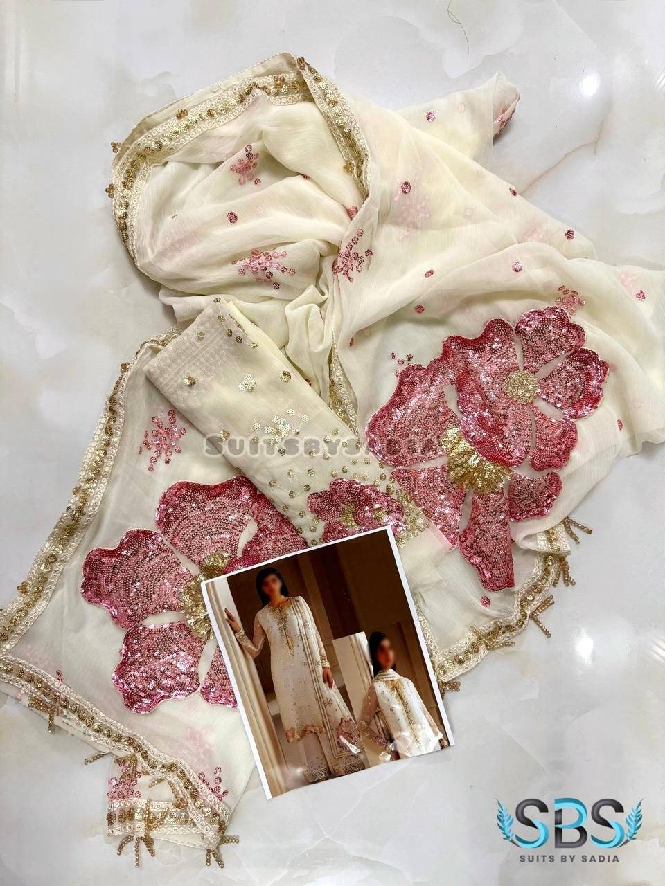 JAZMIN TWIN SEQ - Chiffon White