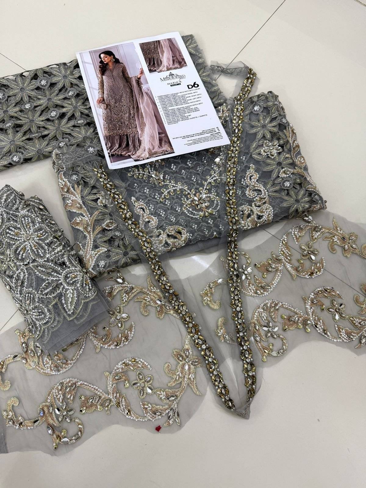 M.B - Grey Cutwork