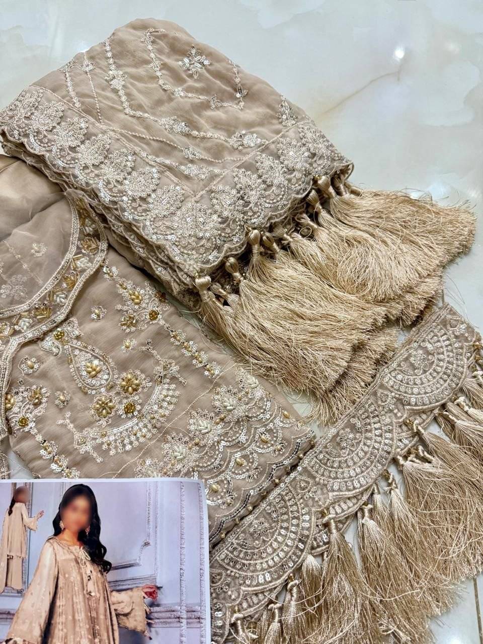 ALEEZY BEIGE - Chiffon Cream