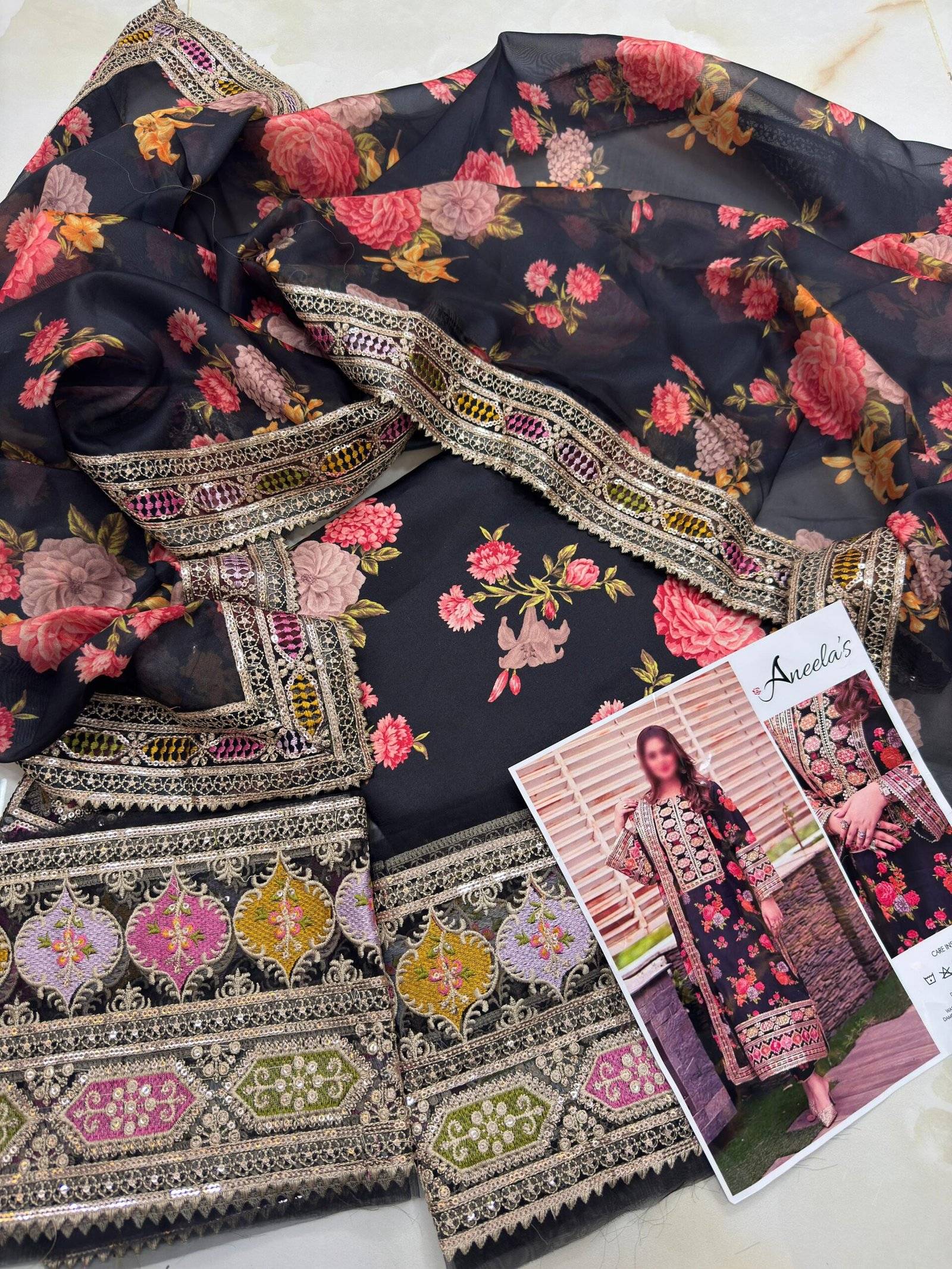 ANEELA’s SILK BLACK - LUX07