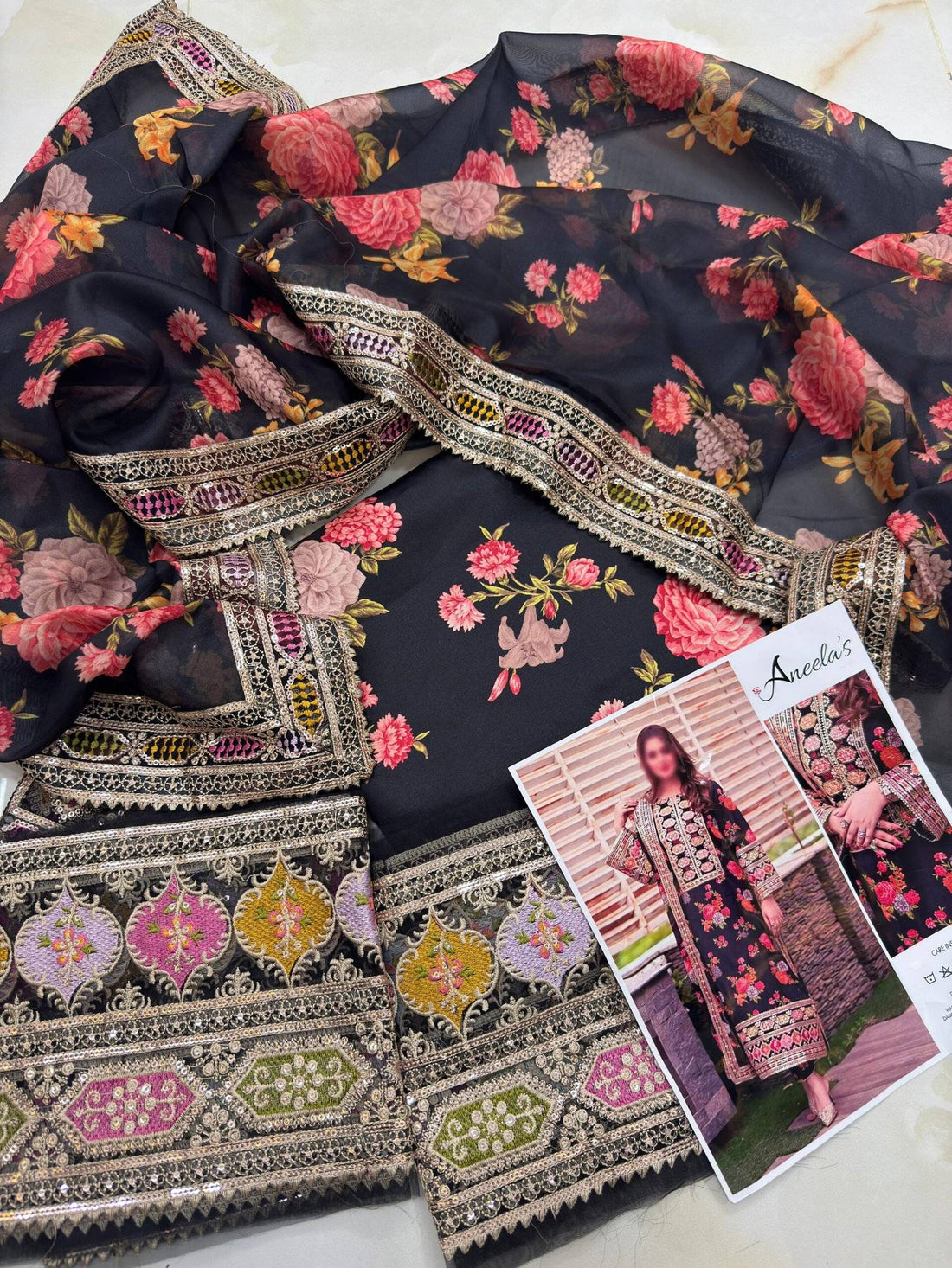ANEELA’s SILK BLACK - LUX07