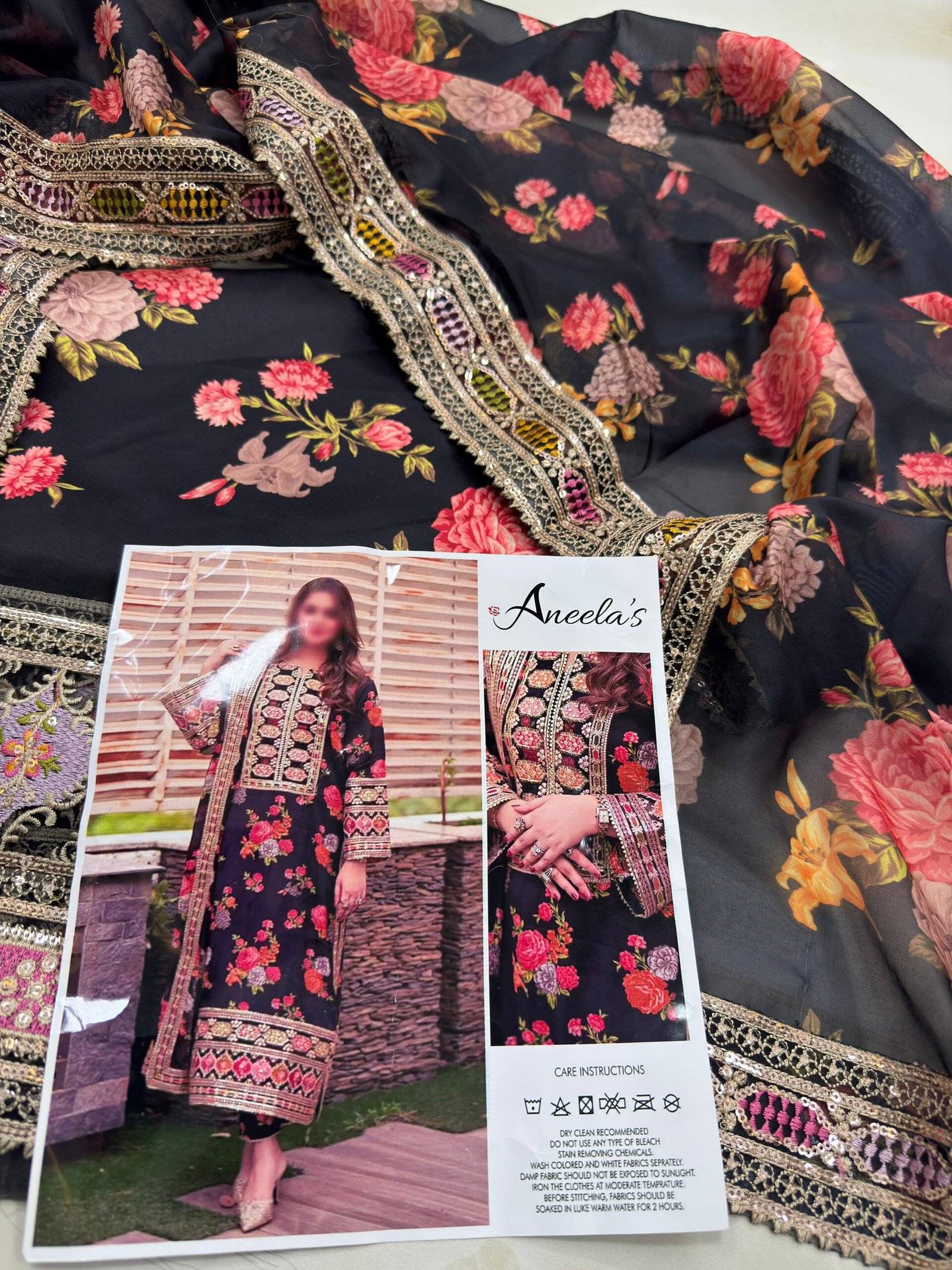 ANEELA’s SILK BLACK - LUX07