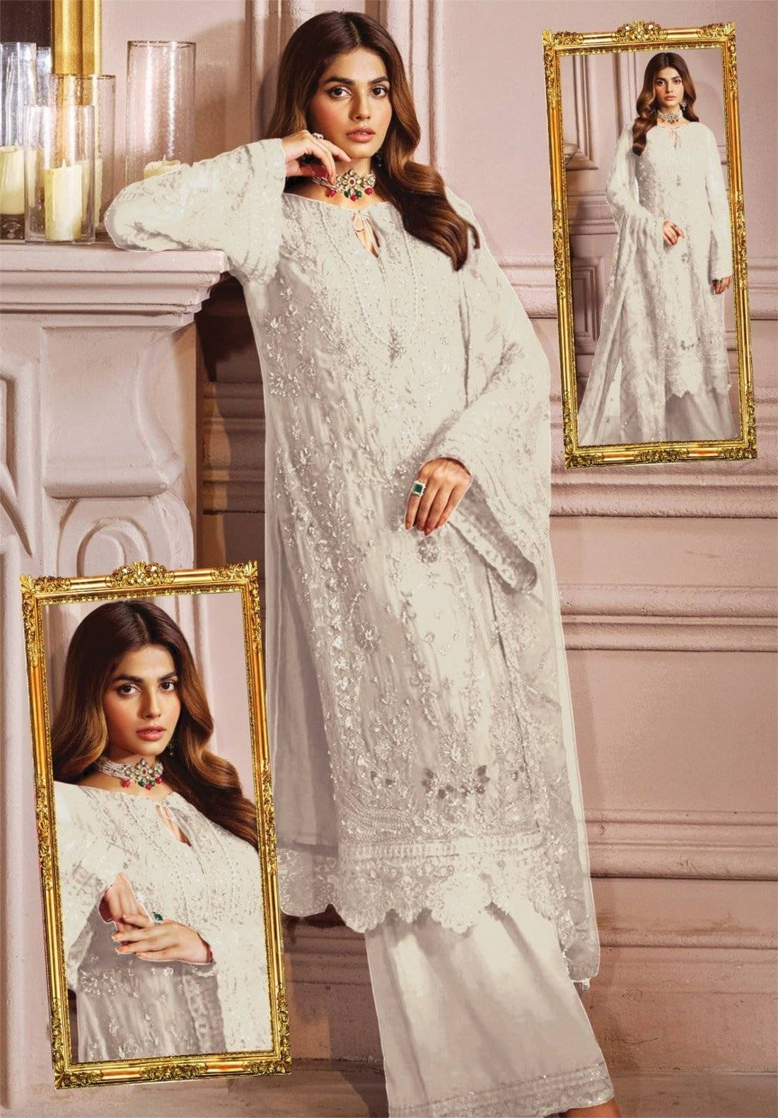EMAN ADEEL - WHITE NET CHARM