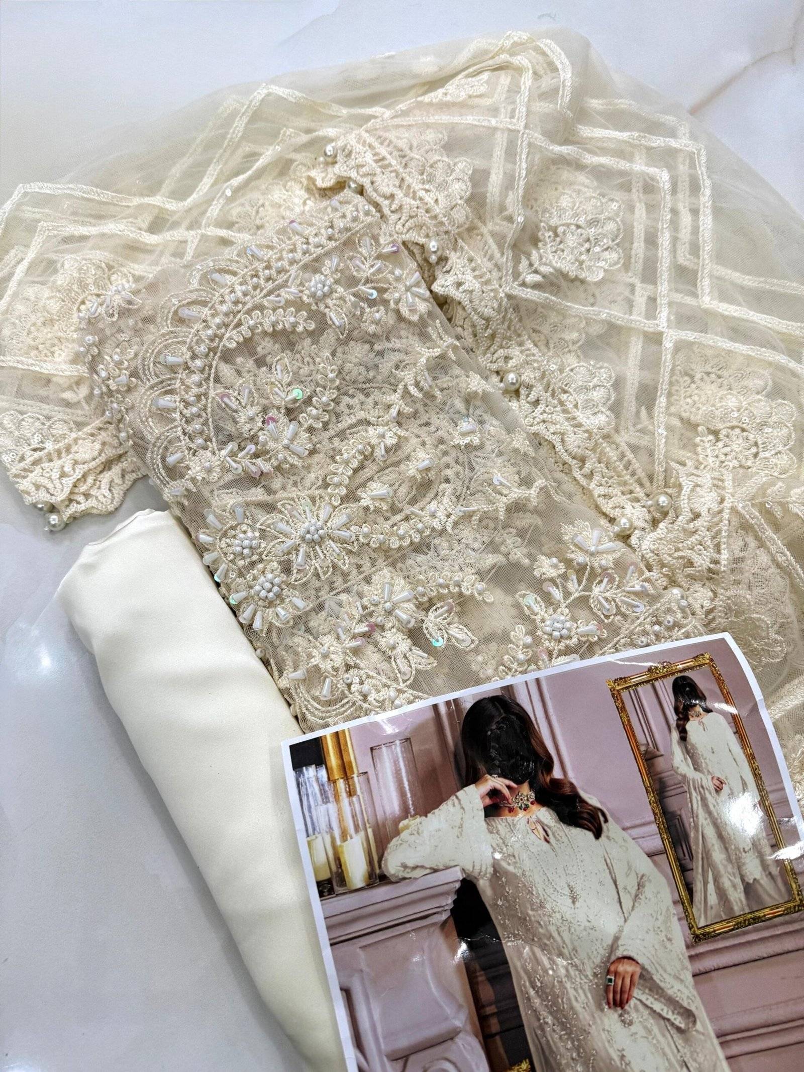 EMAN ADEEL - WHITE NET CHARM