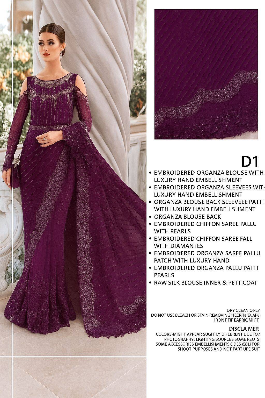 SAREE M.B plum