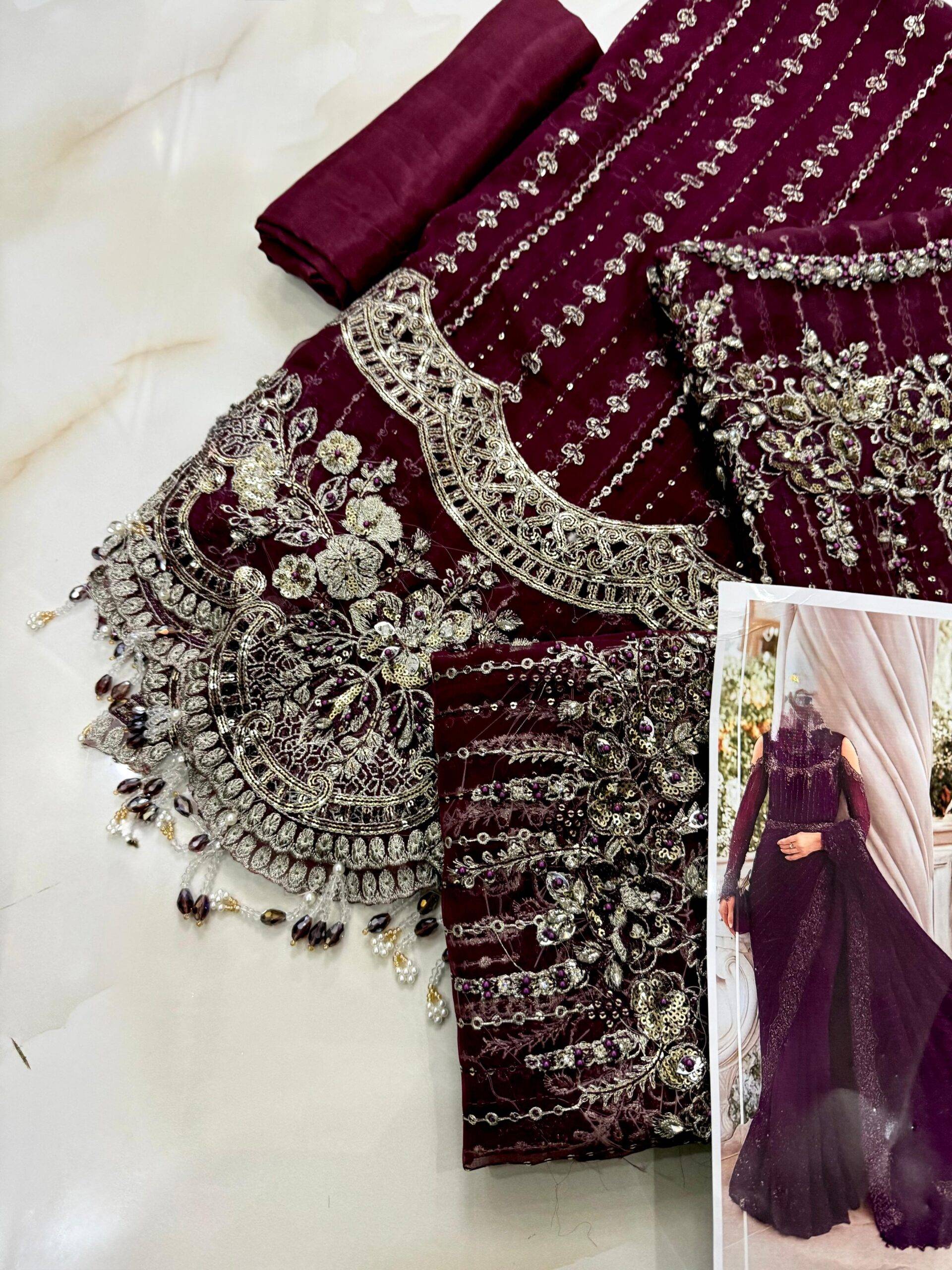 SAREE M.B plum