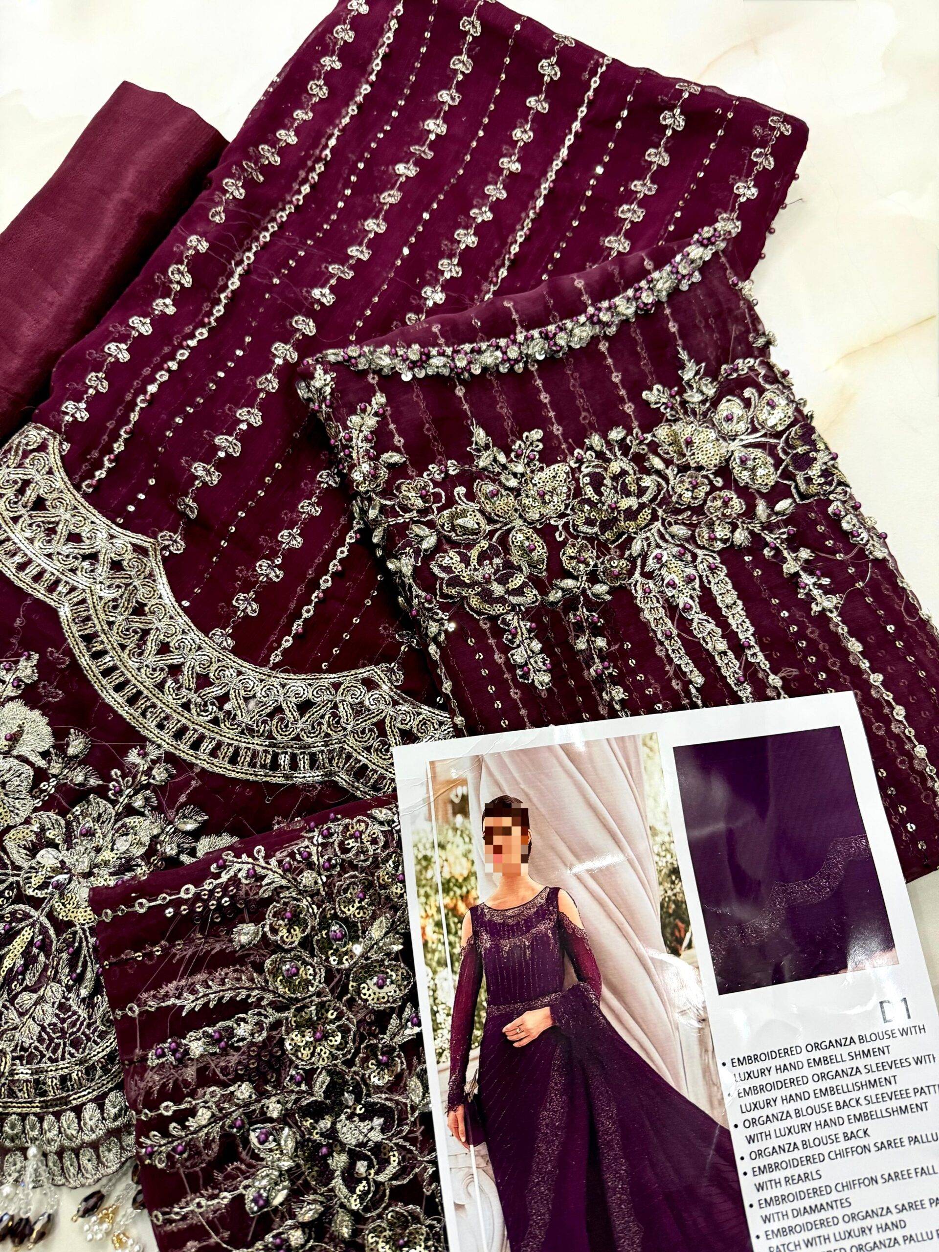 SAREE M.B plum