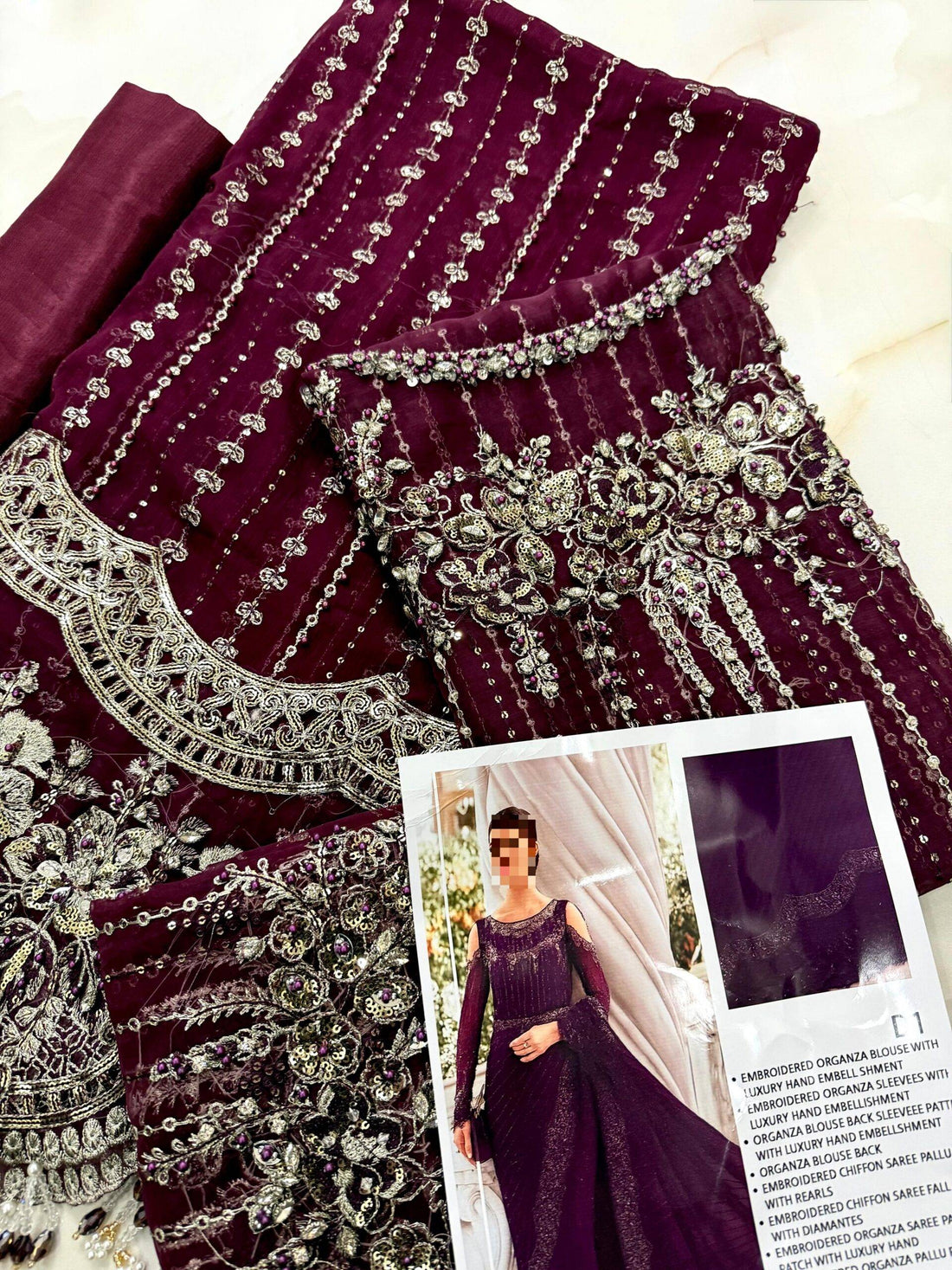 SAREE M.B plum