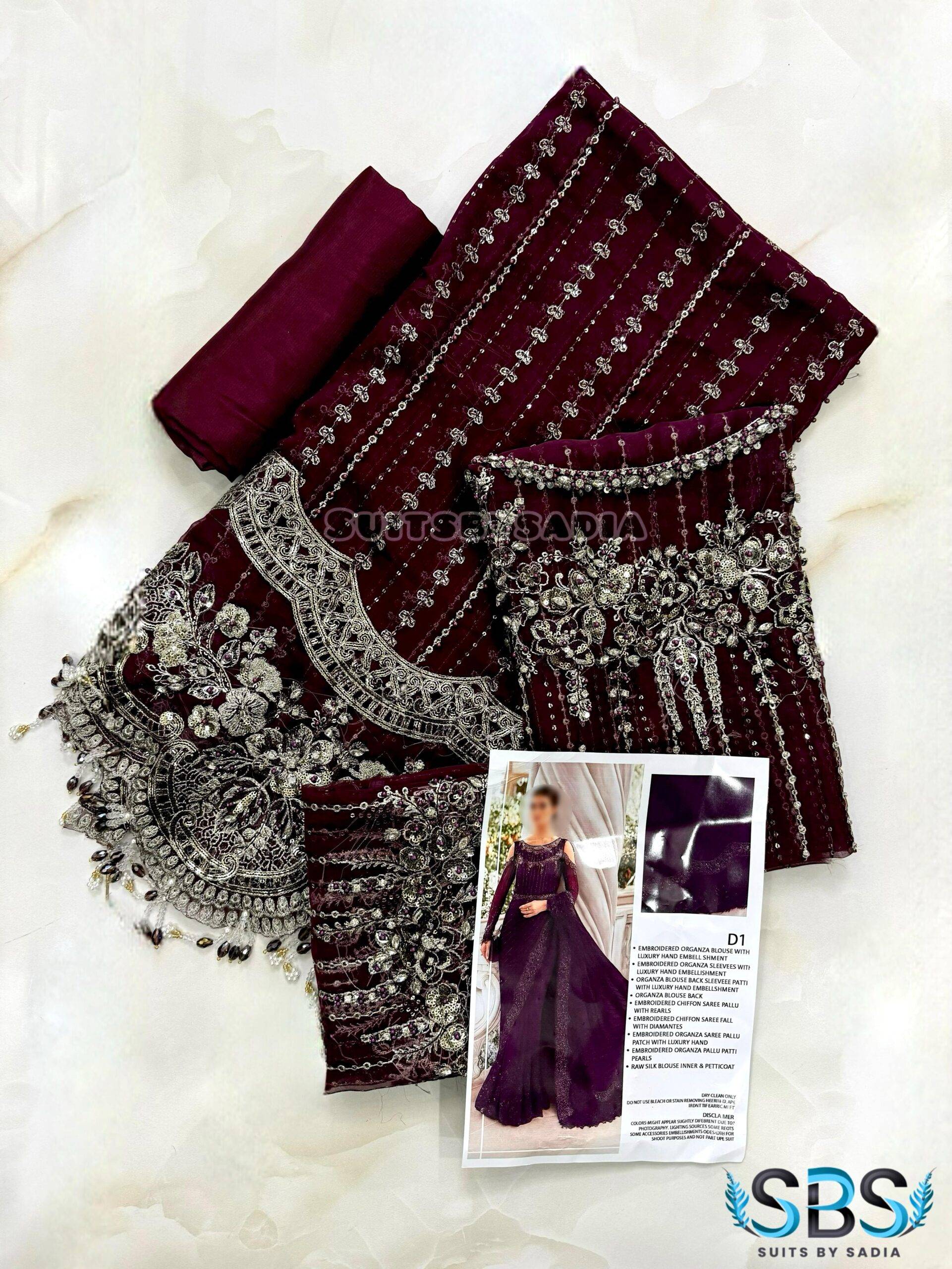 SAREE M.B plum