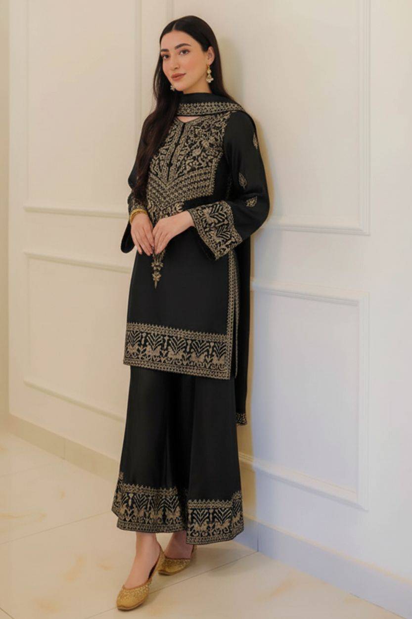 Stylish 3 Pc - Black coal