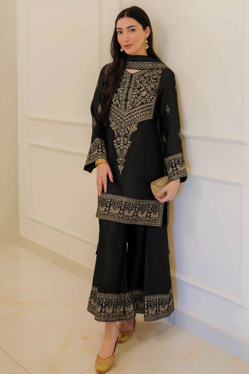 Stylish 3 Pc - Black coal