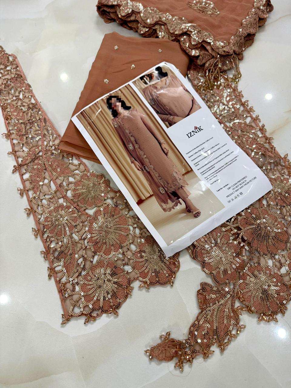 IZNIK - Coral peach chifos