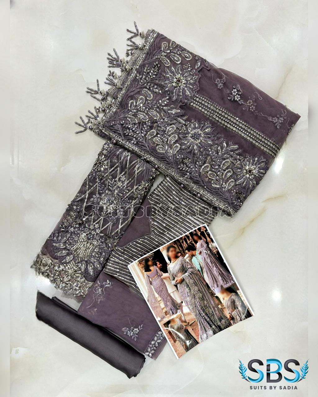 M.B Ifora SAREE - lilac