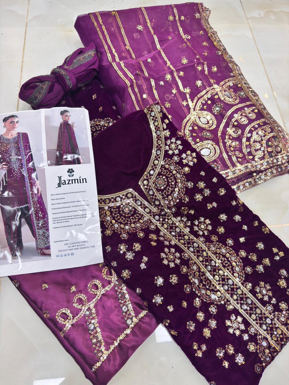 JAZMIN VELVET - DARK Purples