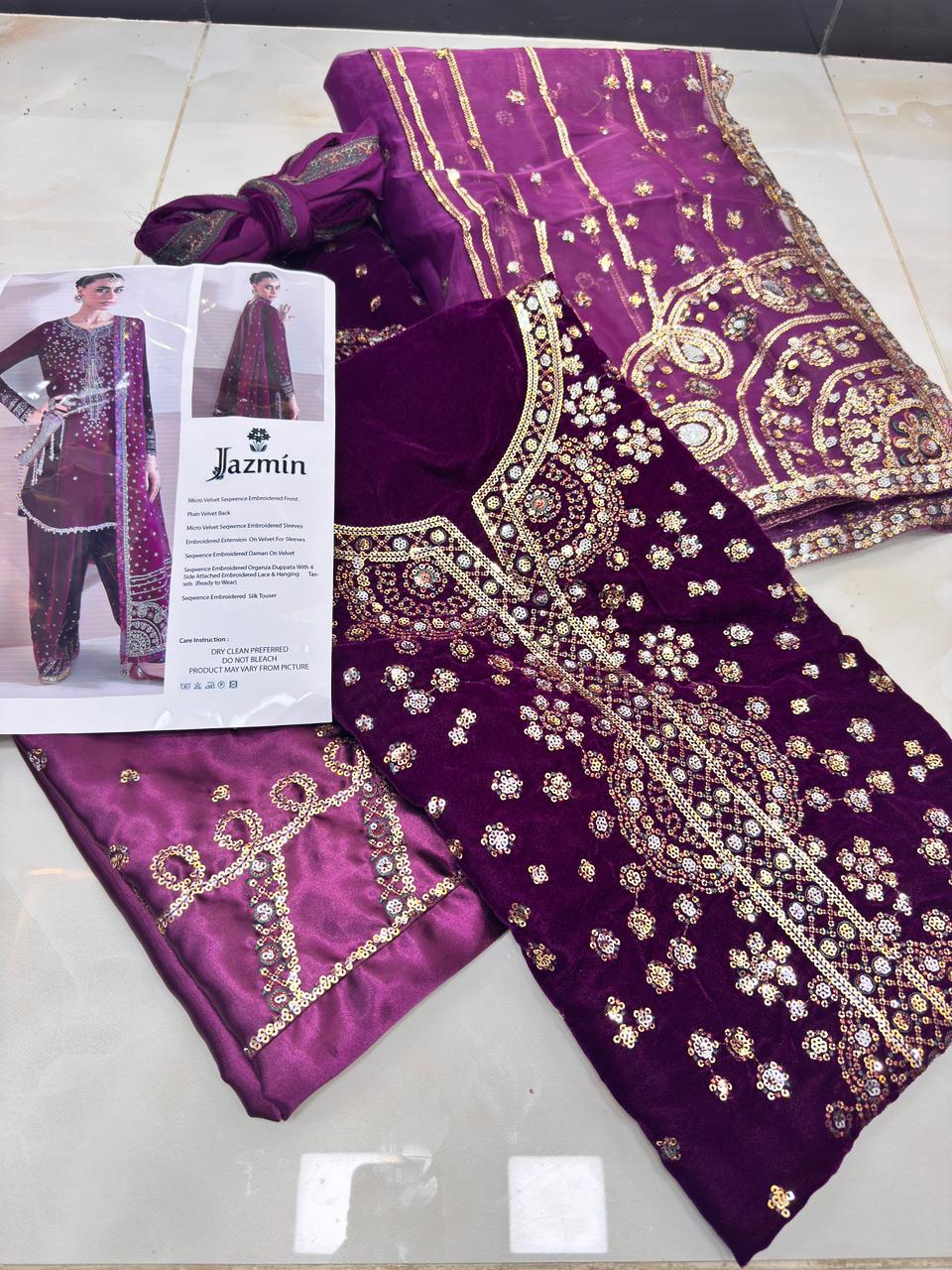 JAZMIN VELVET - DARK Purples