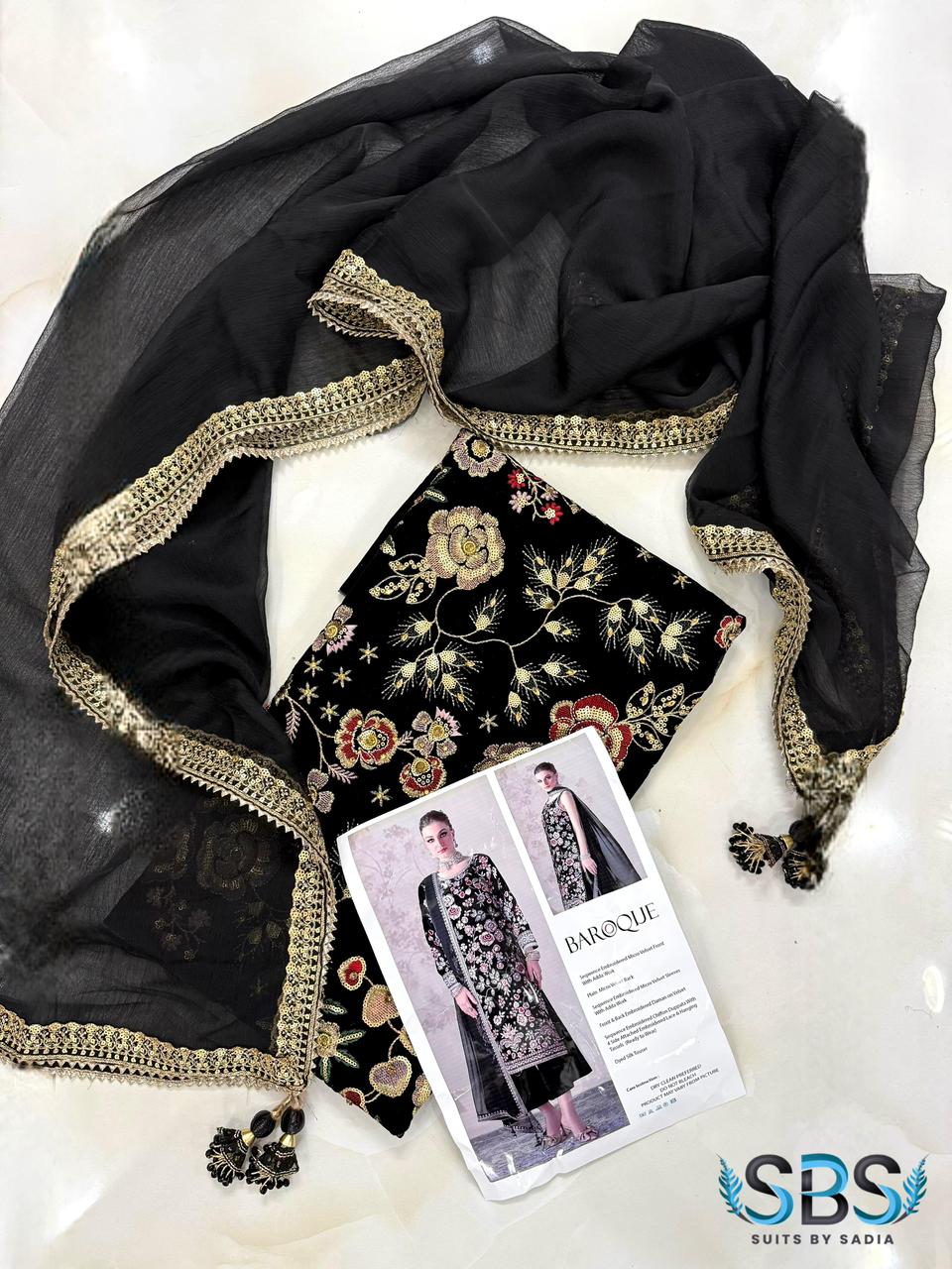 BAROQUE VELVET - Koyal black