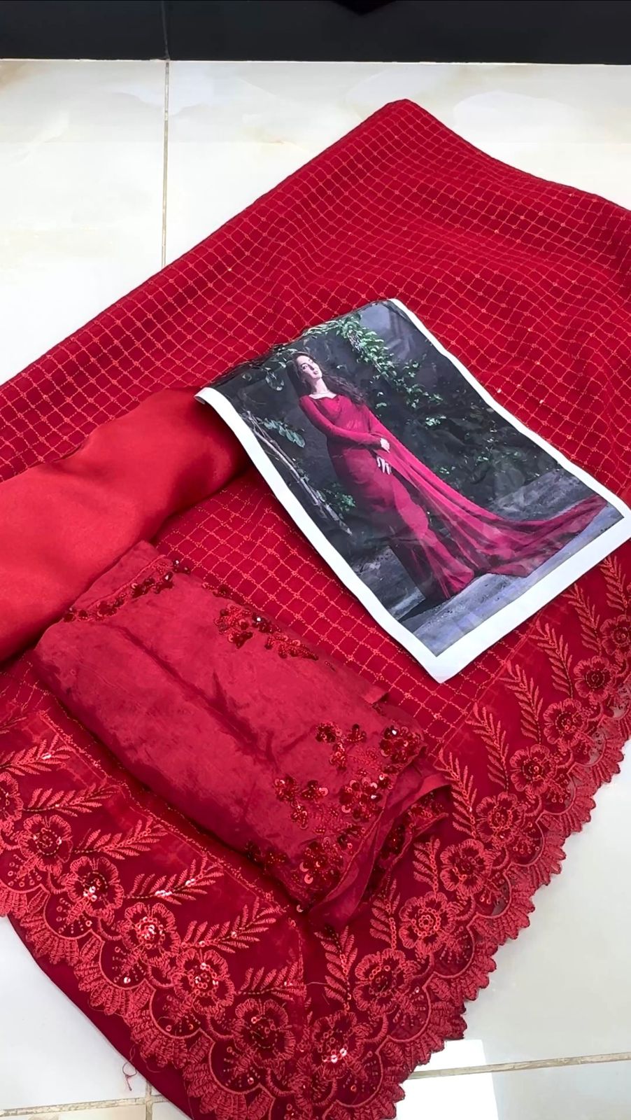 Hania Amir X Faiza Saqlain Chiffon Saree