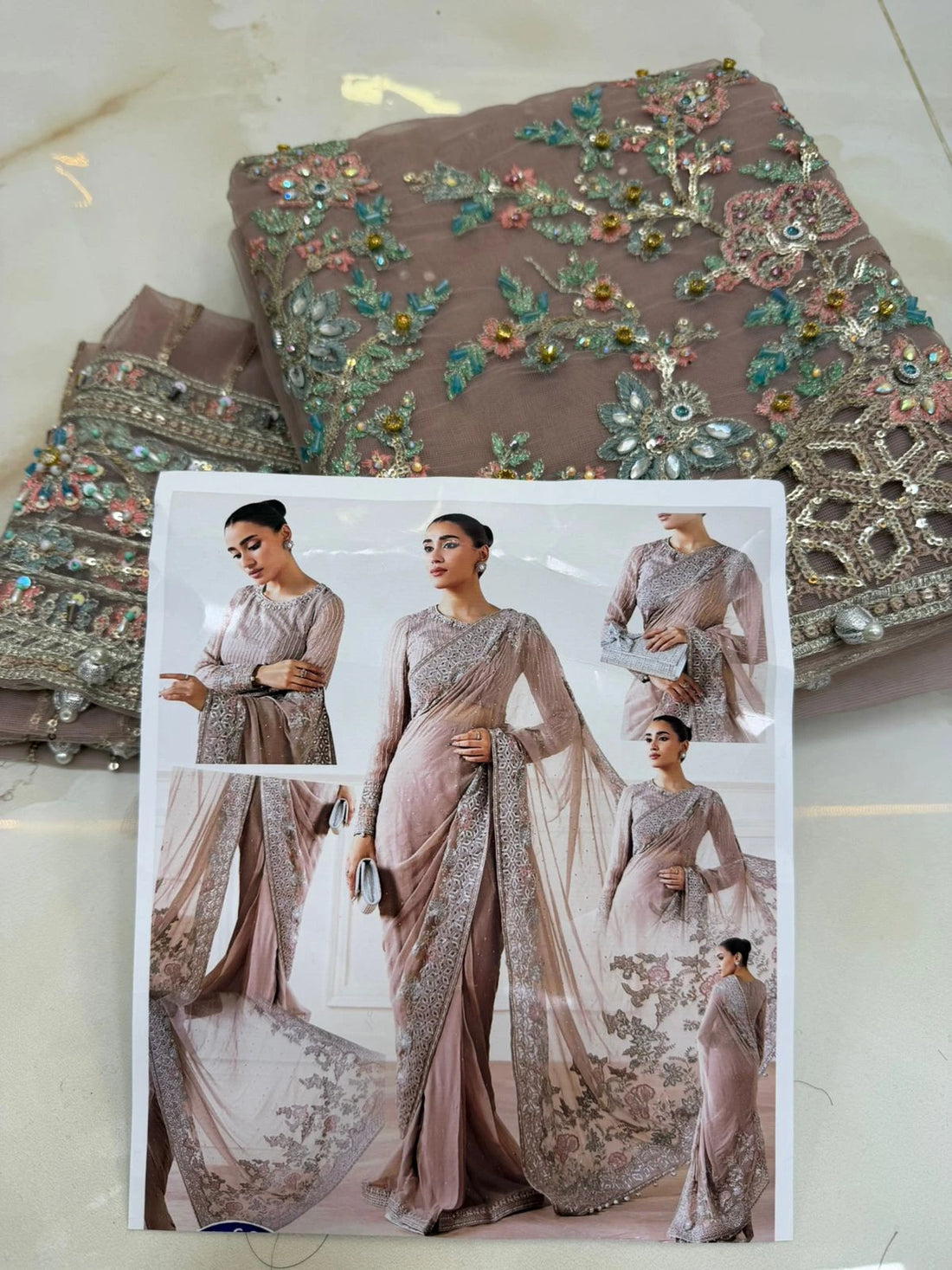 M.B Saree | Fluent Rose Pink