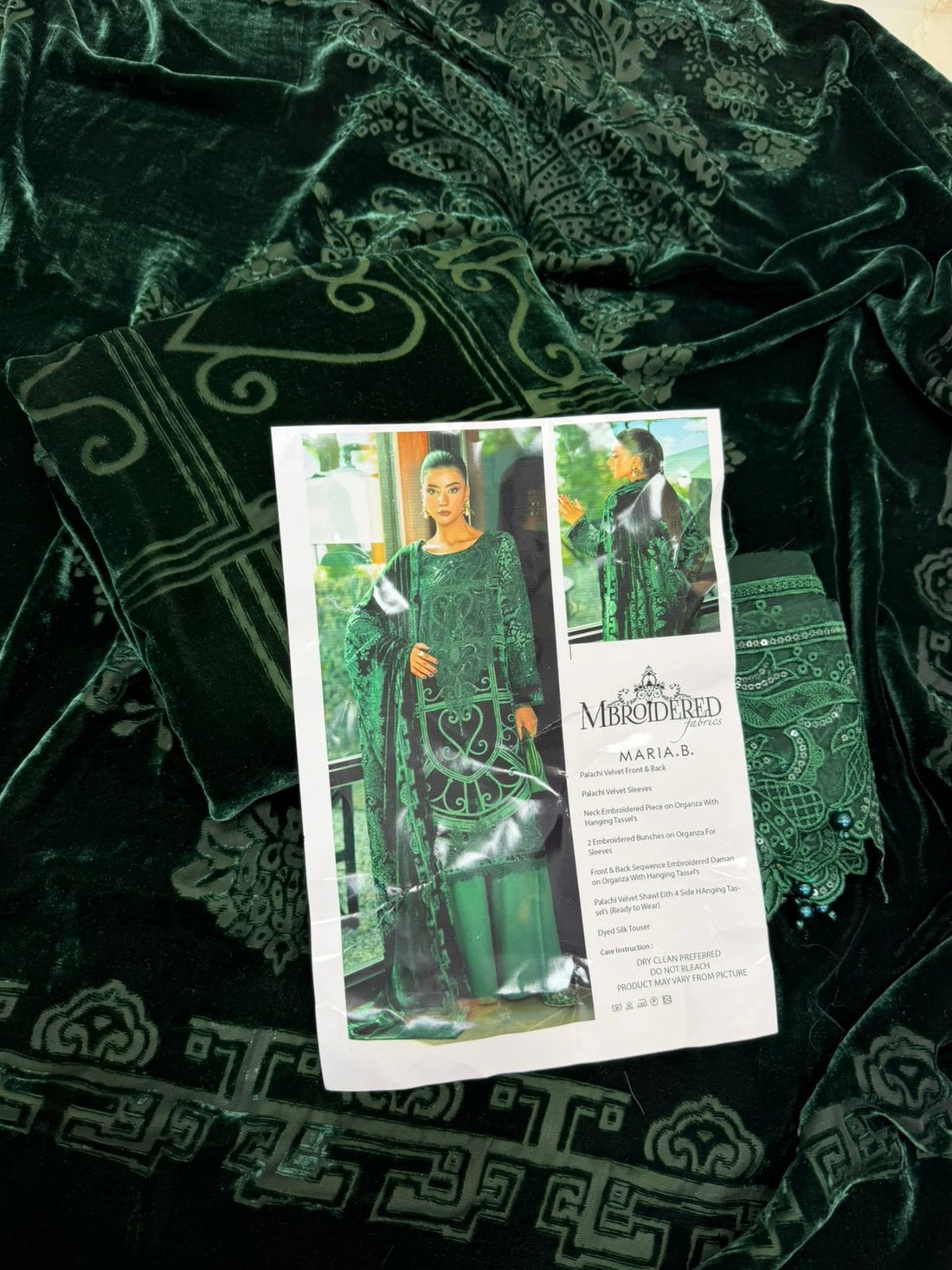 M.B LUXE - Palachi velvet emerald