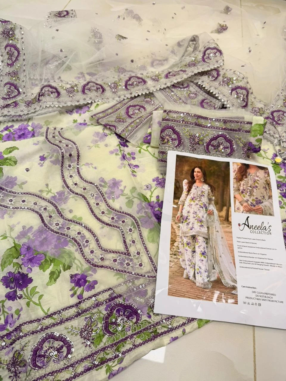 Aneela’s LAWN - Flloral lilac