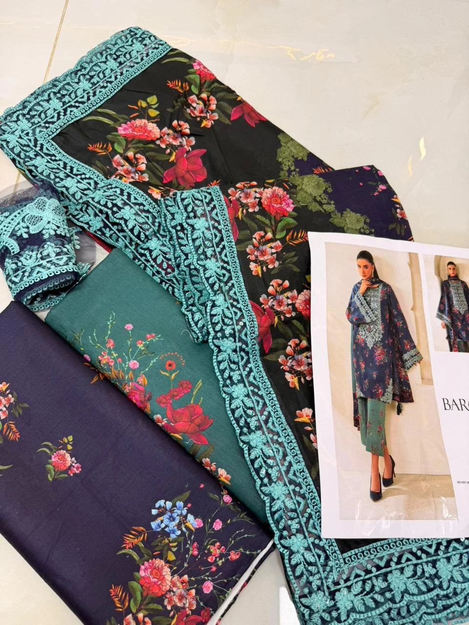 Baroque LAWN - Lawn dupatta 44