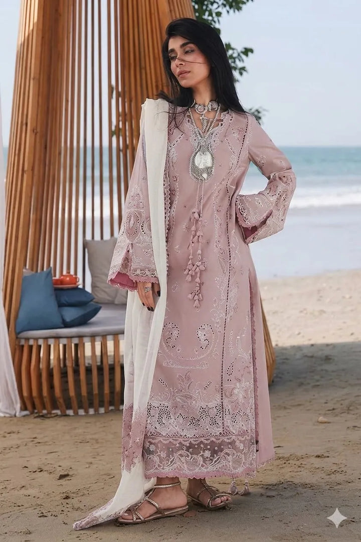 Qalamkar Lawn | lilac orchid
