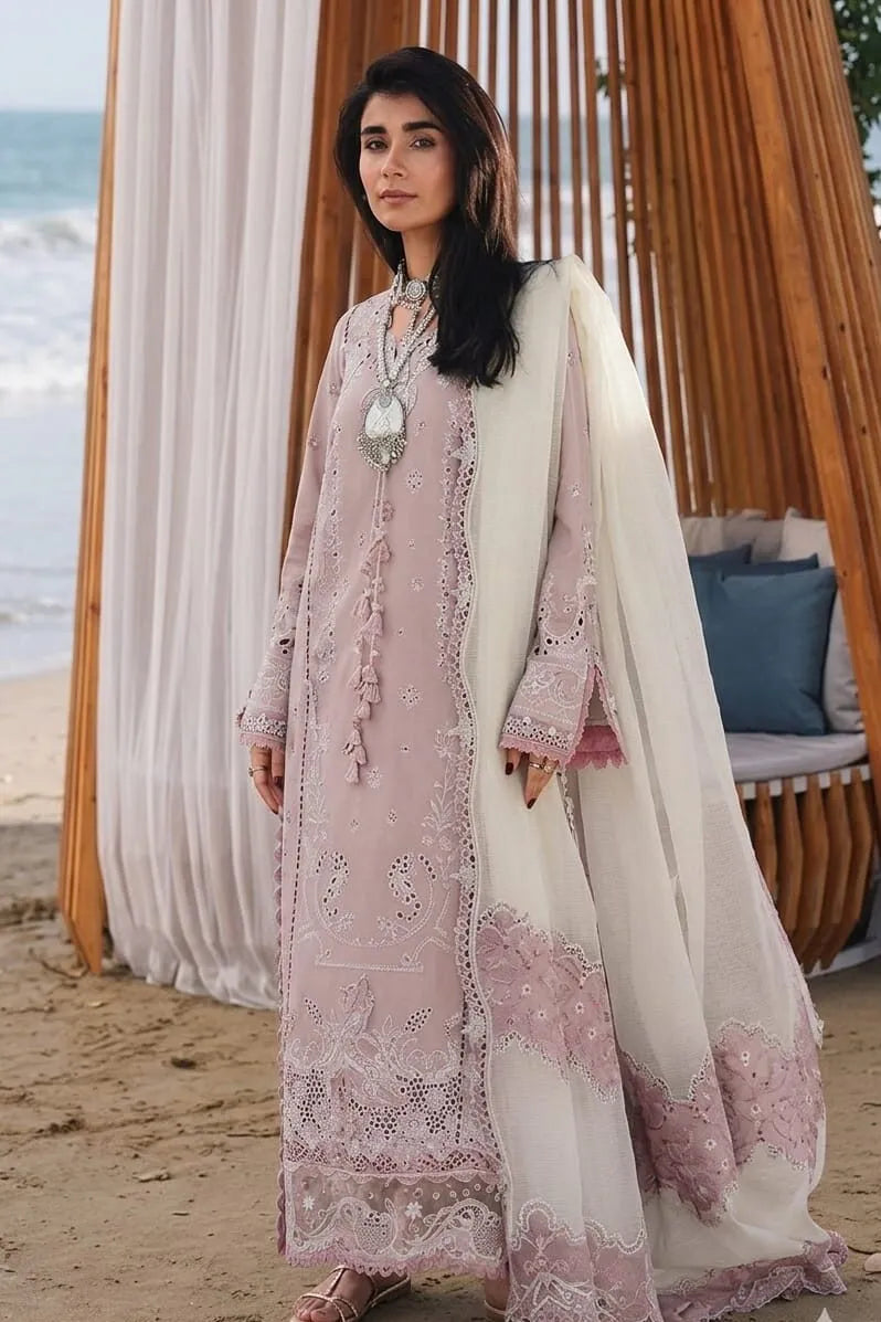 Qalamkar Lawn | lilac orchid