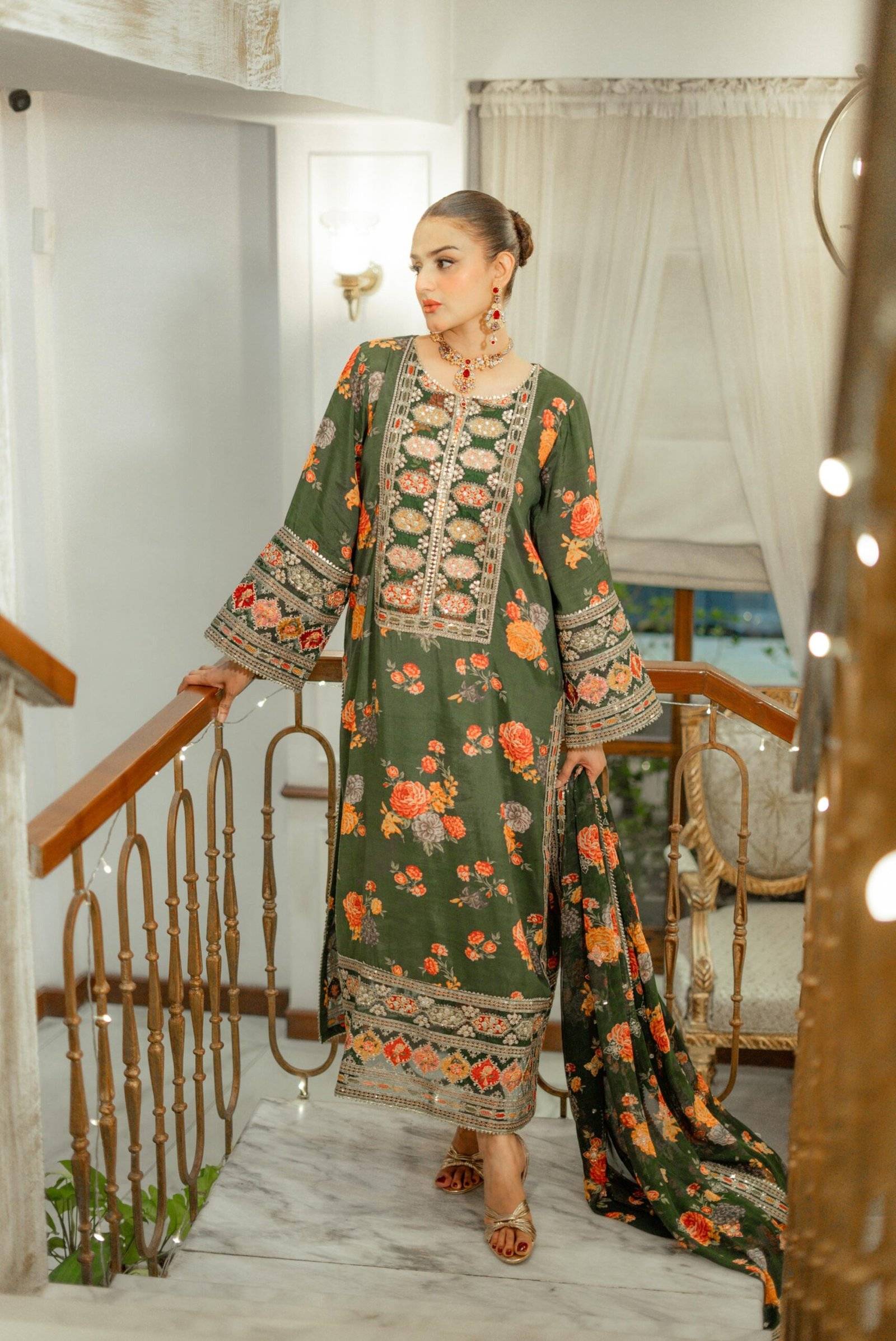 Aneela’s SILK - Hira mani green