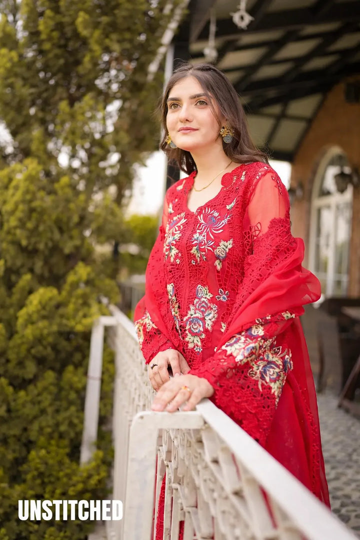 Aneela lawn - stary red