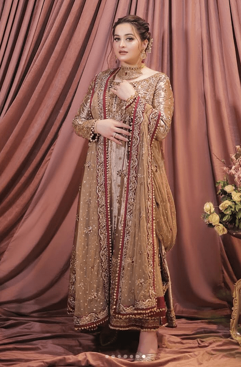 Haris Shakeel Mesuri Hand Embellished | Aiman khan