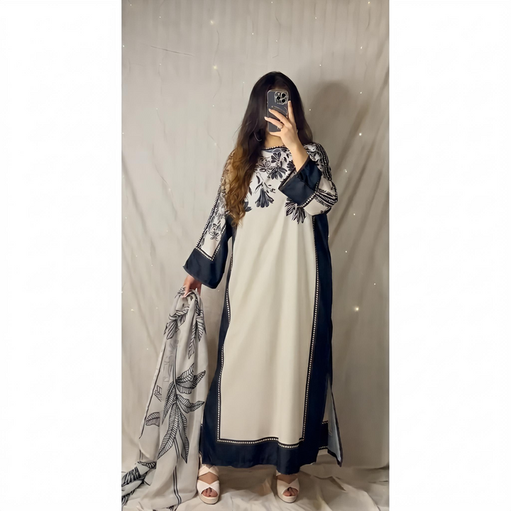 KAFTAAN BLACK SILK