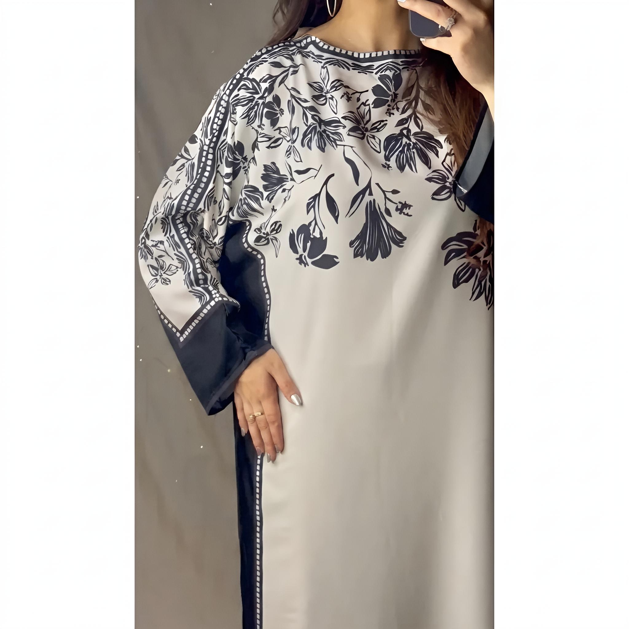 KAFTAAN BLACK SILK