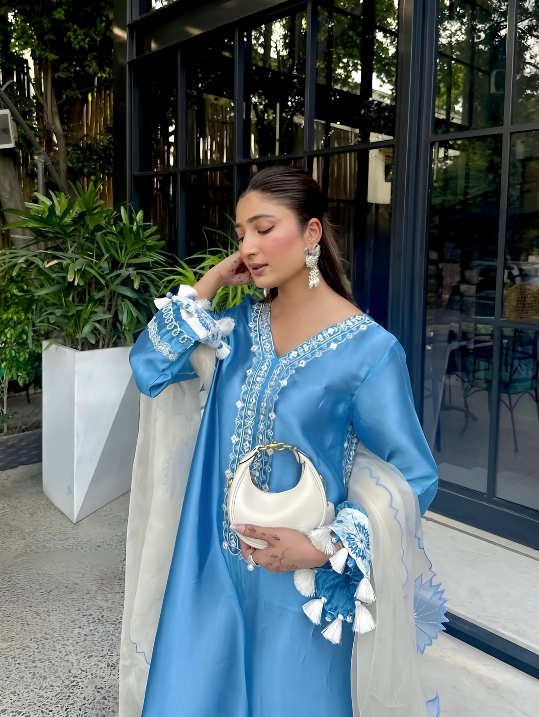 Skywhite kaftan
