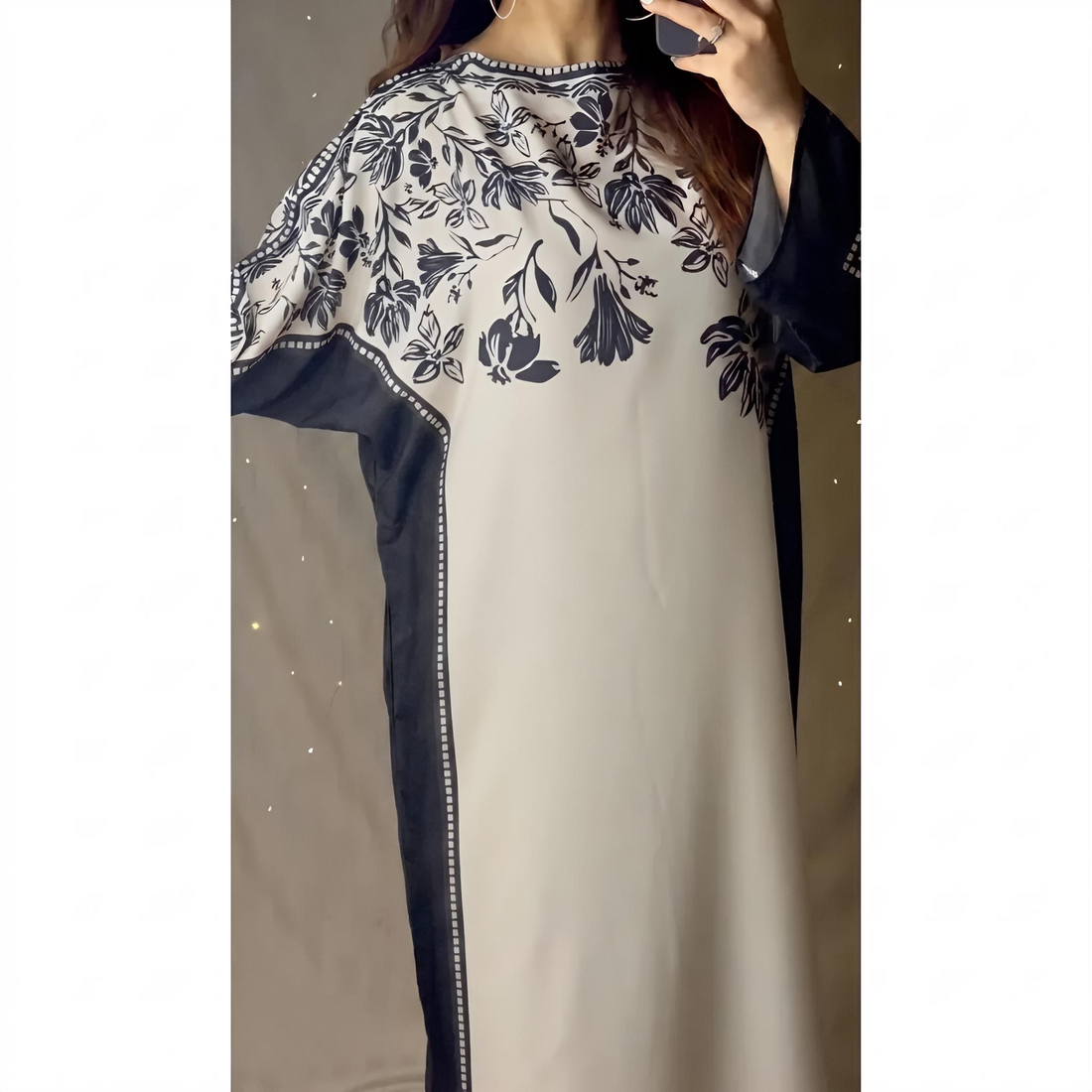 KAFTAAN BLACK SILK