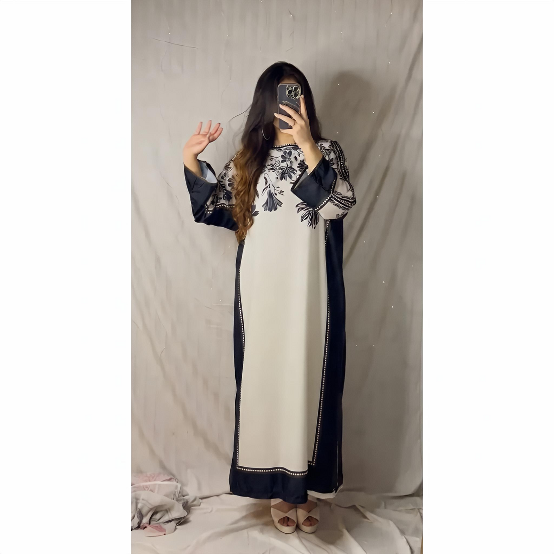 KAFTAAN BLACK SILK