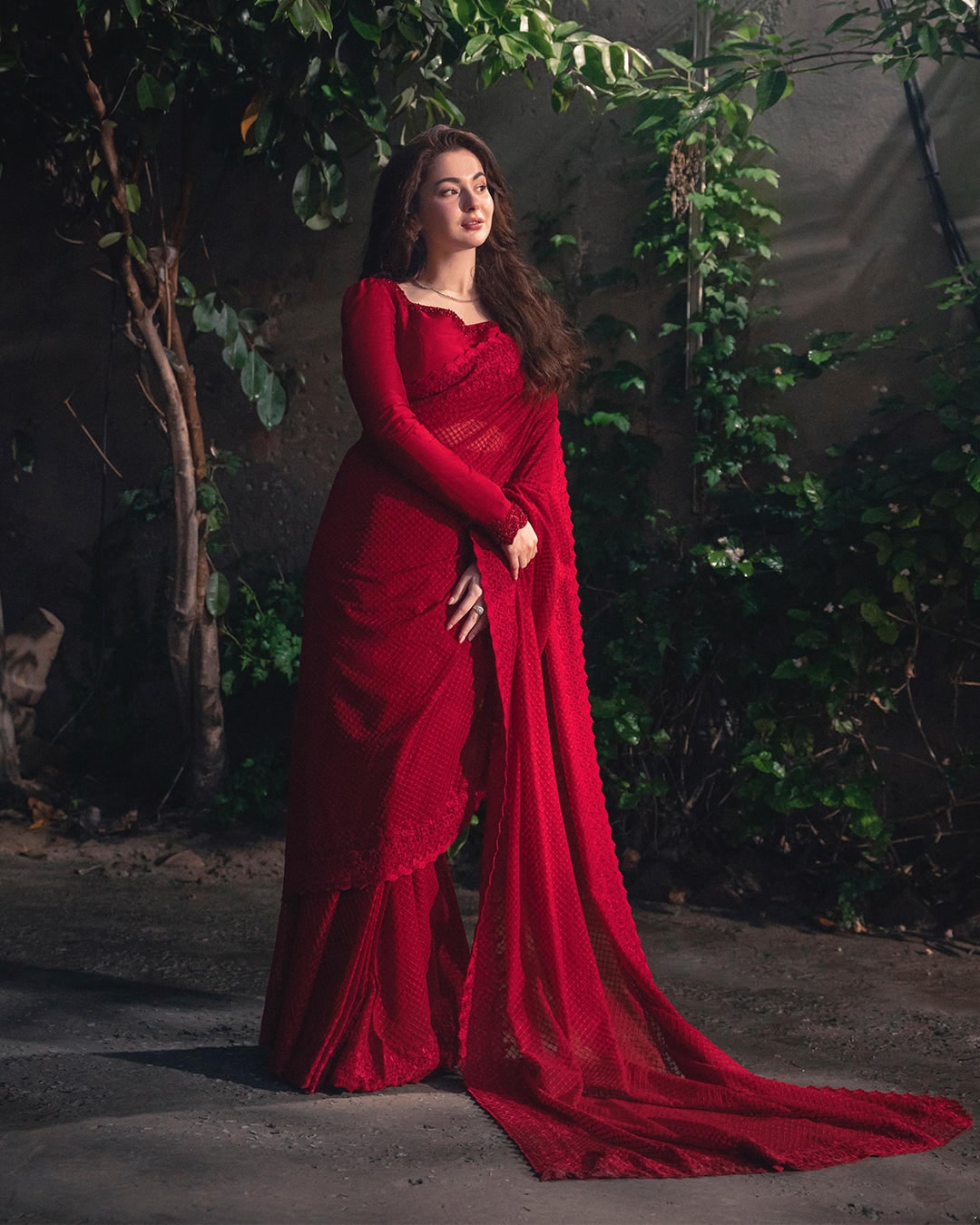 Hania Amir X Faiza Saqlain Chiffon Saree
