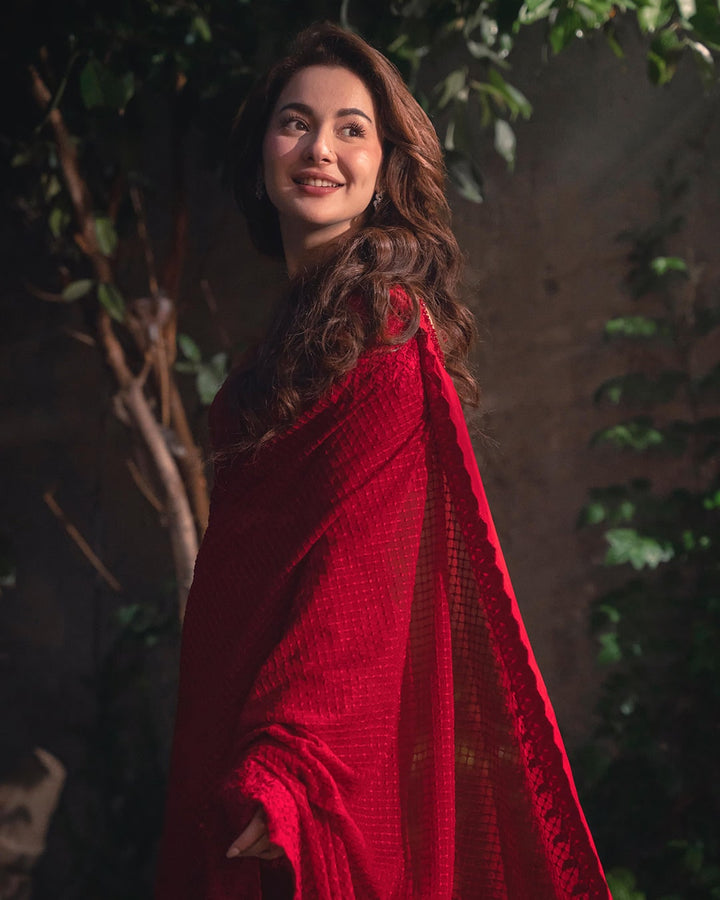 Hania Amir X Faiza Saqlain Chiffon Saree