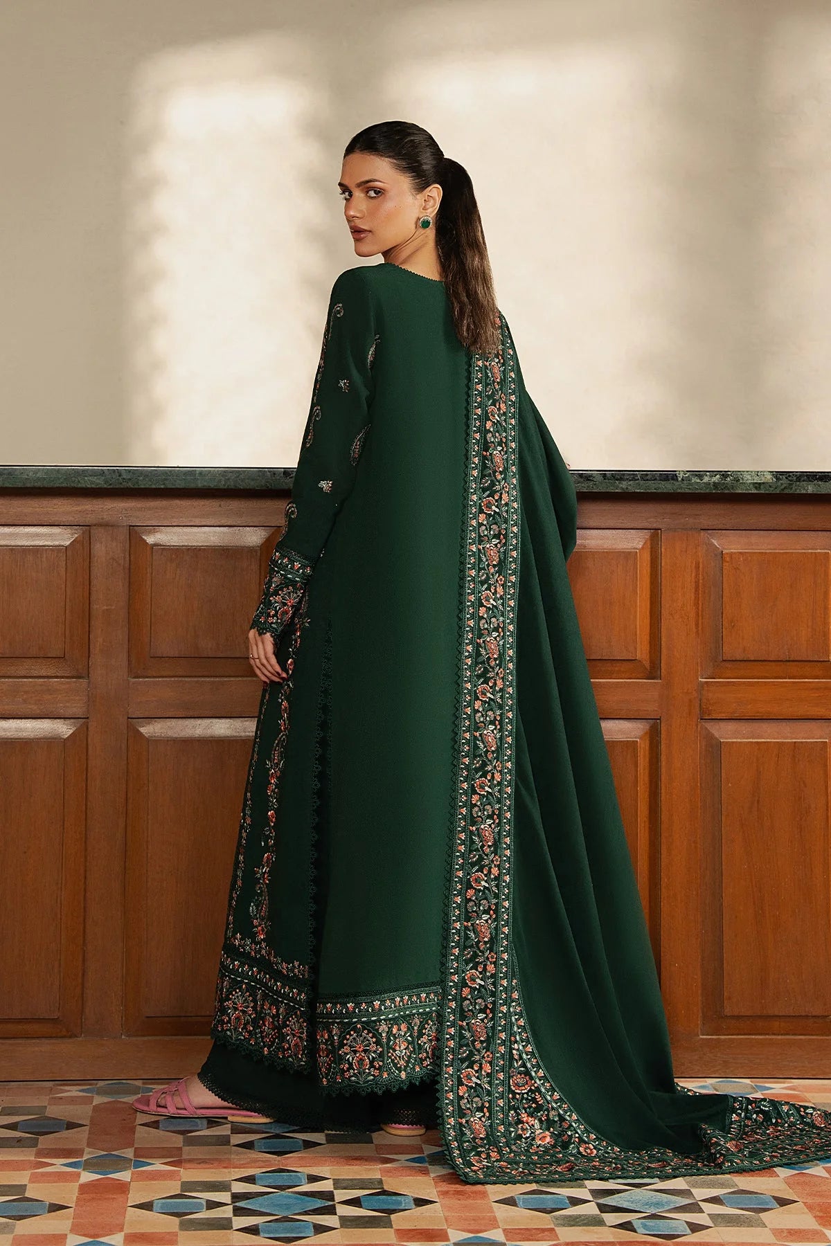 Afrozeh | Lawn Hunter-green