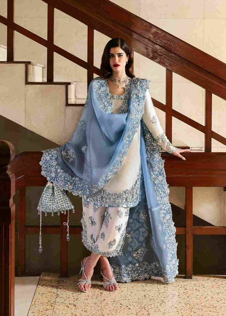 HUSSAIN REHAR - Ivory Pure Rawsilk
